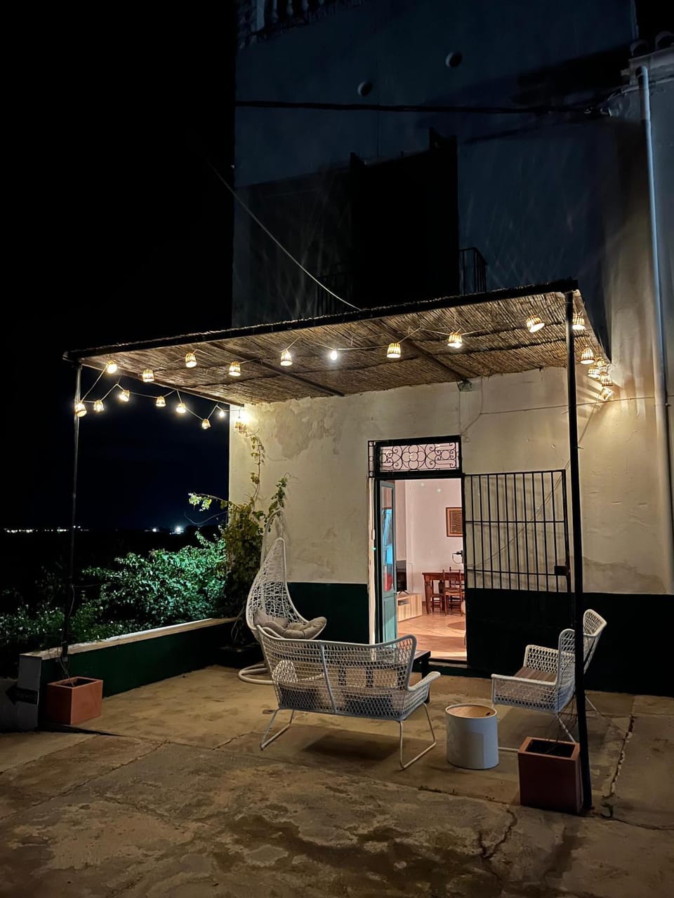 Patio, Night, Garden view