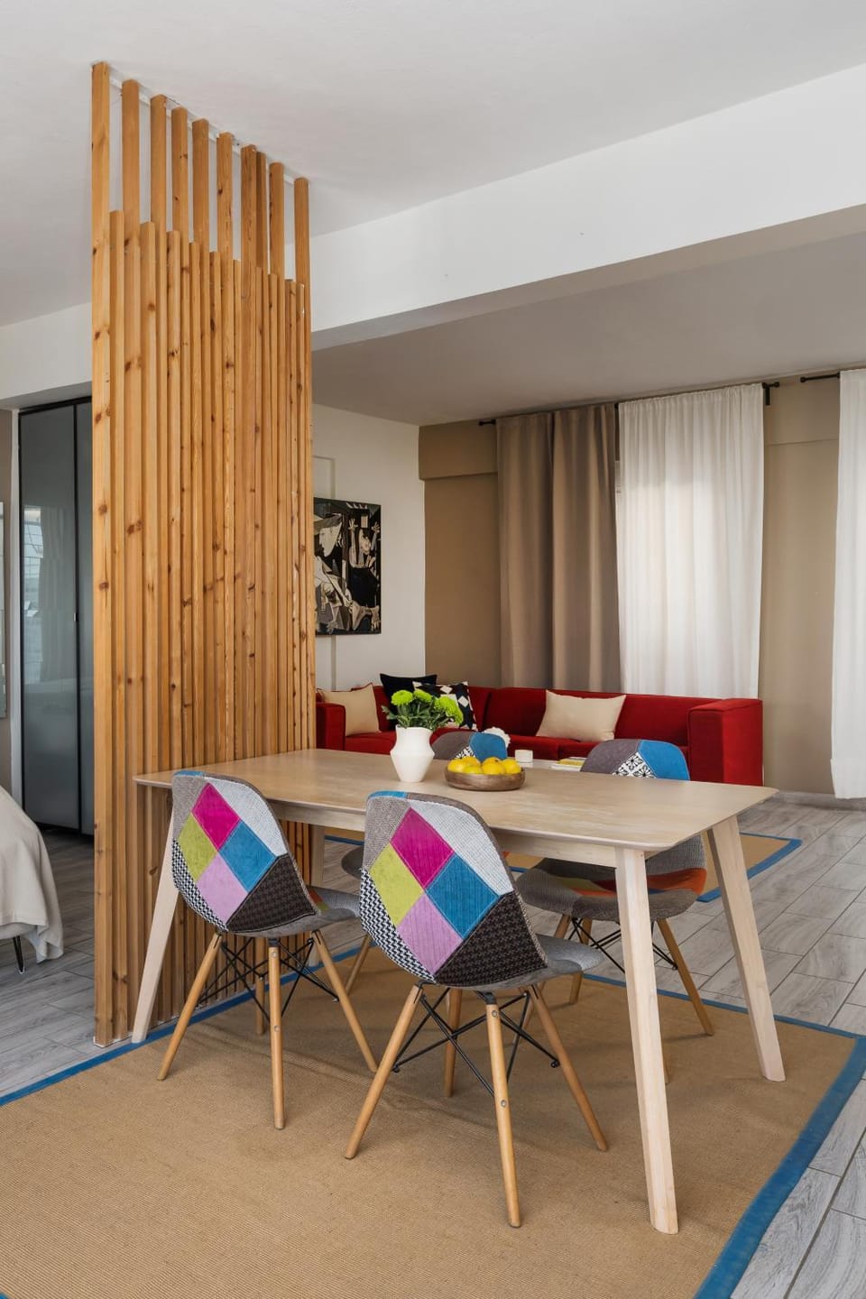 Living room, Seating area, Dining area