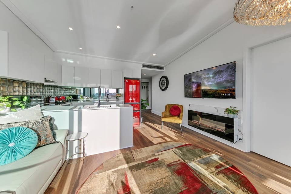 Kitchen or kitchenette, Living room