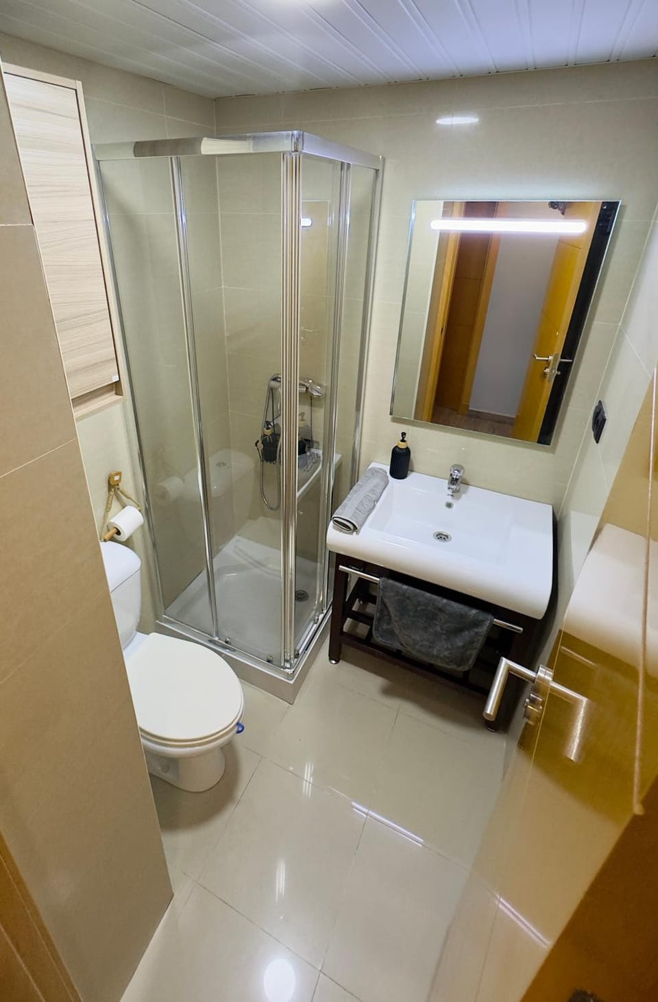 Shower, Toilet, Bathroom, towels