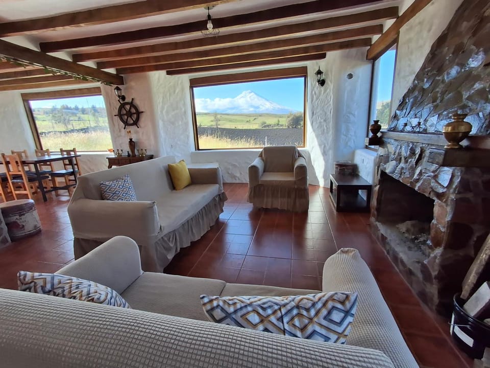 Natural landscape, Mountain view, fireplace