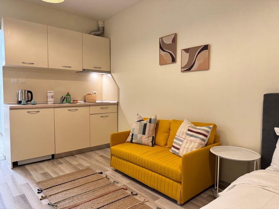 Kitchen or kitchenette, Living room, Photo of the whole room, Seating area