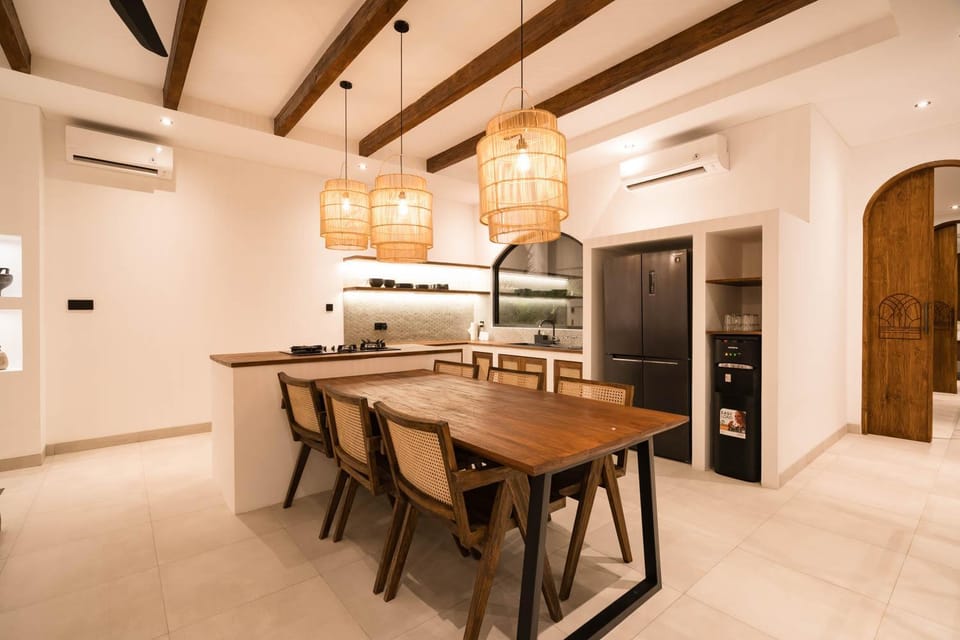 Dining area, air conditioner
