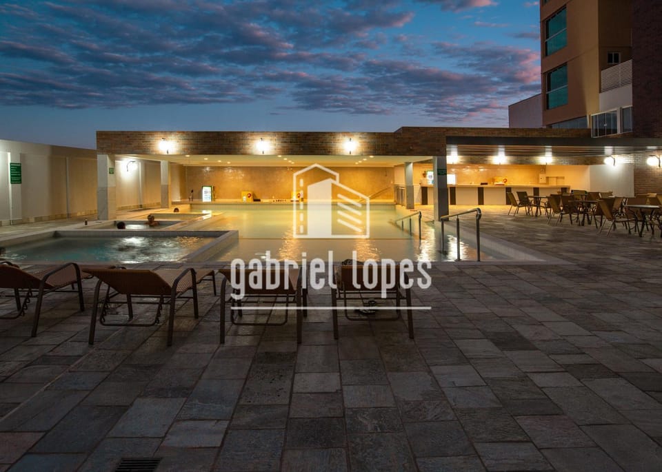 Property building, Pool view, Swimming pool, sunbed