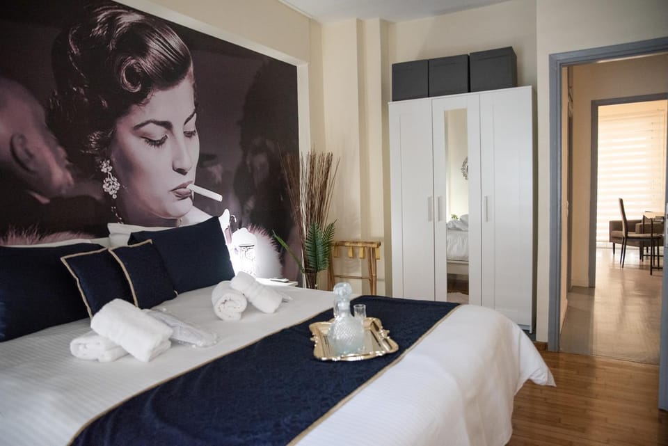 Bed, Photo of the whole room, Bedroom, towels, wardrobe