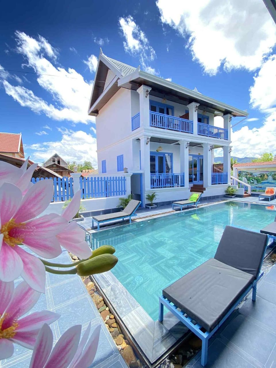 View (from property/room), Balcony/Terrace, Pool view, Swimming pool