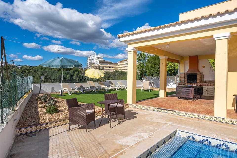 Property building, Living room, Swimming pool