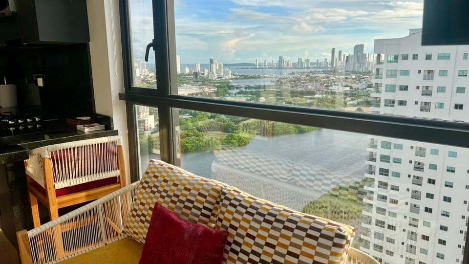 Living room, City view