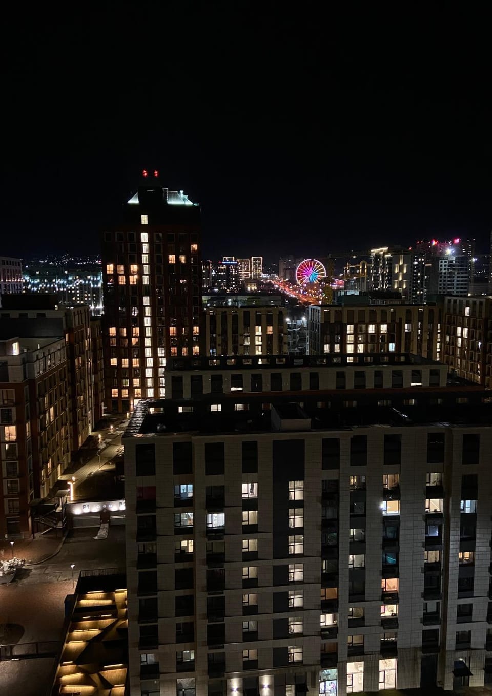 Night, Bird's eye view, City view