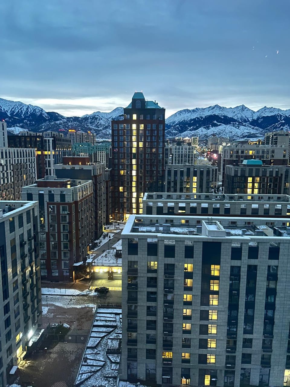 Property building, Winter, Mountain view