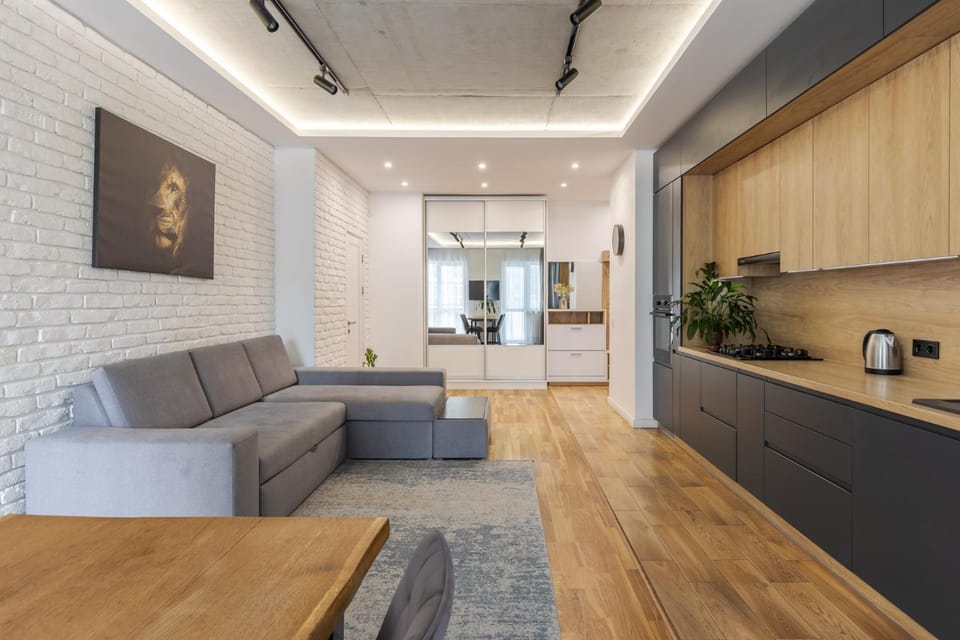 Coffee/tea facilities, Kitchen or kitchenette, Living room