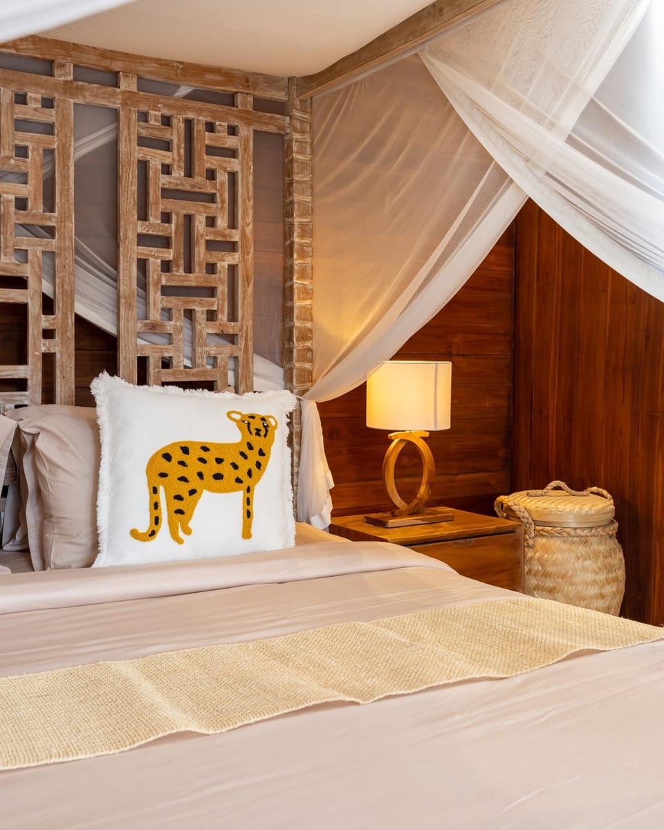 Charming 4BR Wooden Villa with Lush Garden Oasis by Santi mnagement Villa in North Kuta