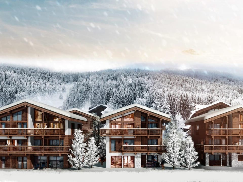 Property building, Natural landscape, Winter, Mountain view