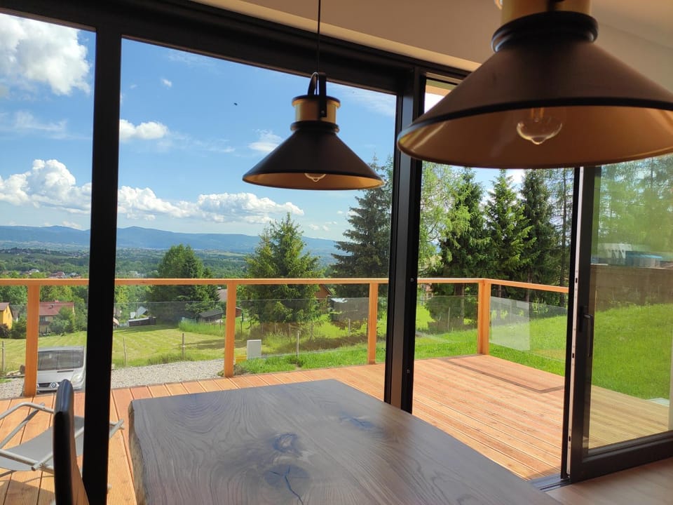 Natural landscape, Balcony/Terrace, Dining area, Mountain view