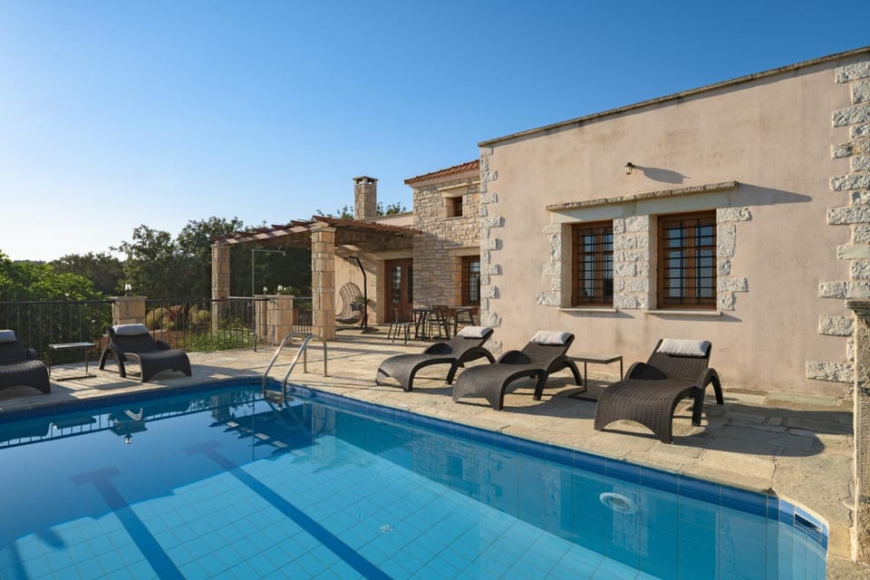 Property building, Patio, Pool view, sunbed