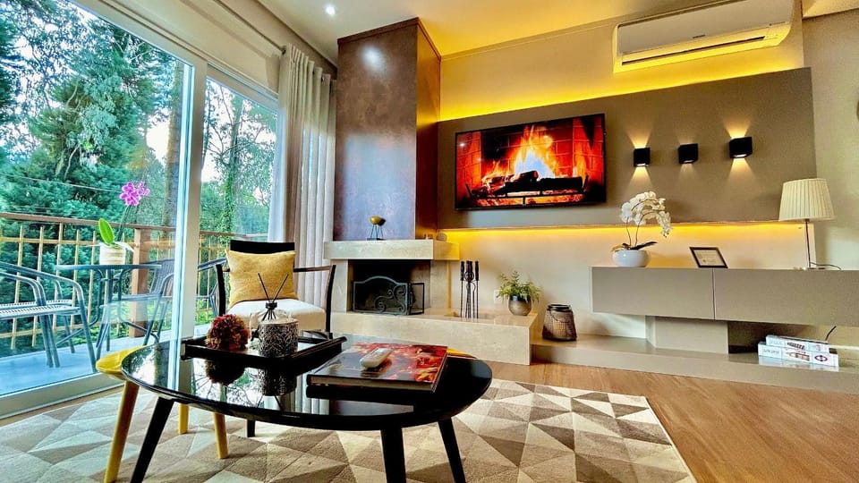 Lindo e aconchegante com lareira cond c/ piscina Apartment in Gramado