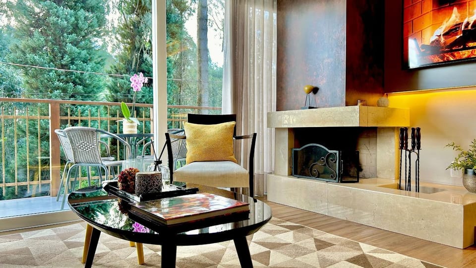 Lindo e aconchegante com lareira cond c/ piscina Apartment in Gramado