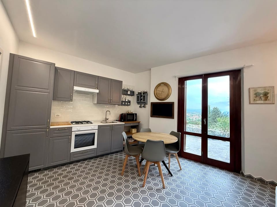 Living room, kitchen