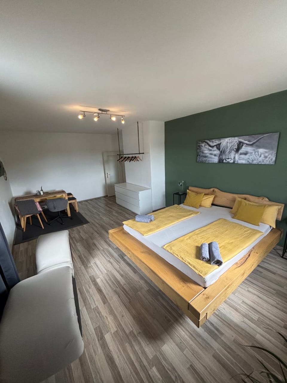 Bed, Living room, Photo of the whole room, Bedroom