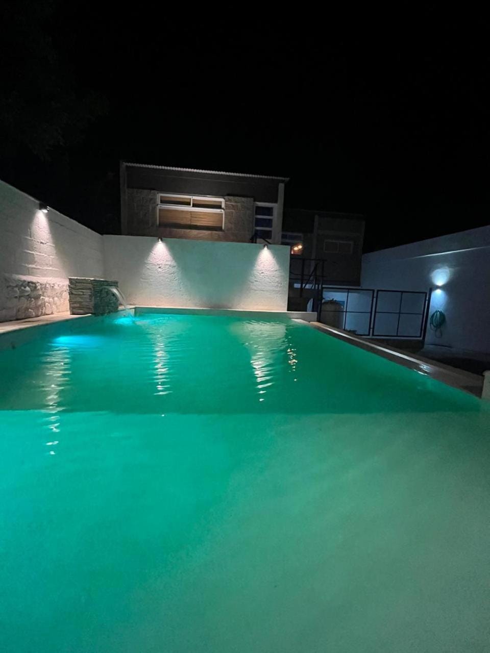 Night, Pool view, Swimming pool