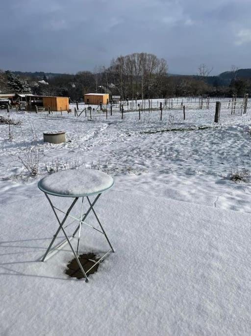 Roulotte en bois tout confort Chalet in Belgium