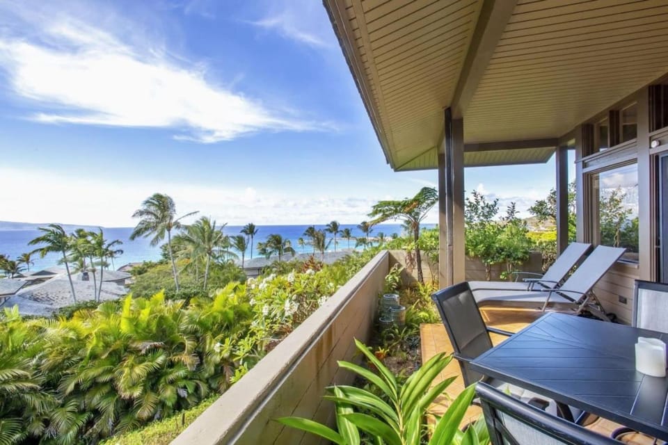 View (from property/room), Balcony/Terrace, Sea view, sunbed