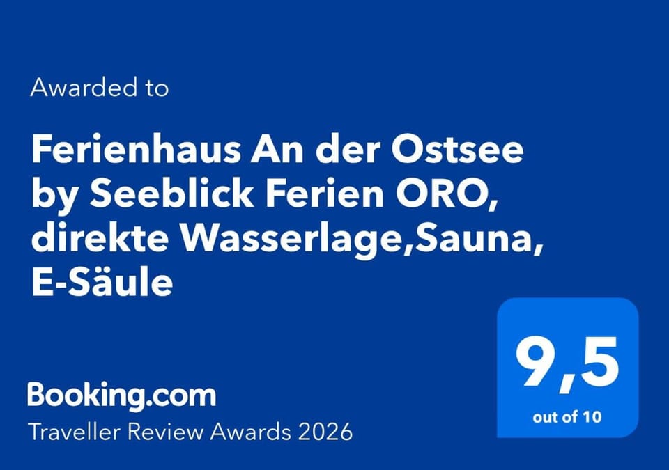 Ferienhaus An der Ostsee by Seeblick Ferien ORO, direkte Wasserlage,Sauna, E-Säule House in Kappeln