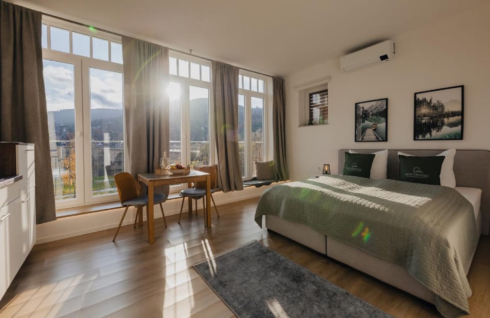 Bed, Kitchen or kitchenette, Photo of the whole room, Seating area, Dining area