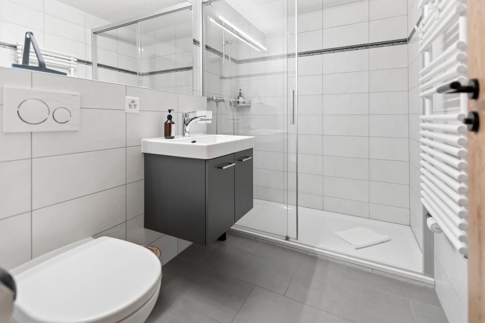 Shower, Toilet, Bathroom, towels