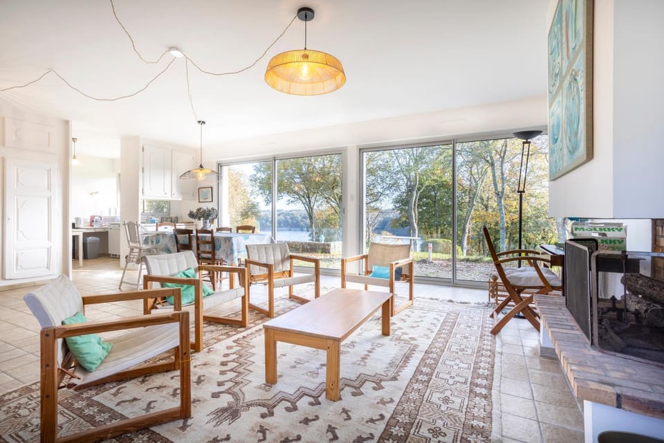 Maison vue sur la Laïta 2 kms plage House in Clohars-Carnoët