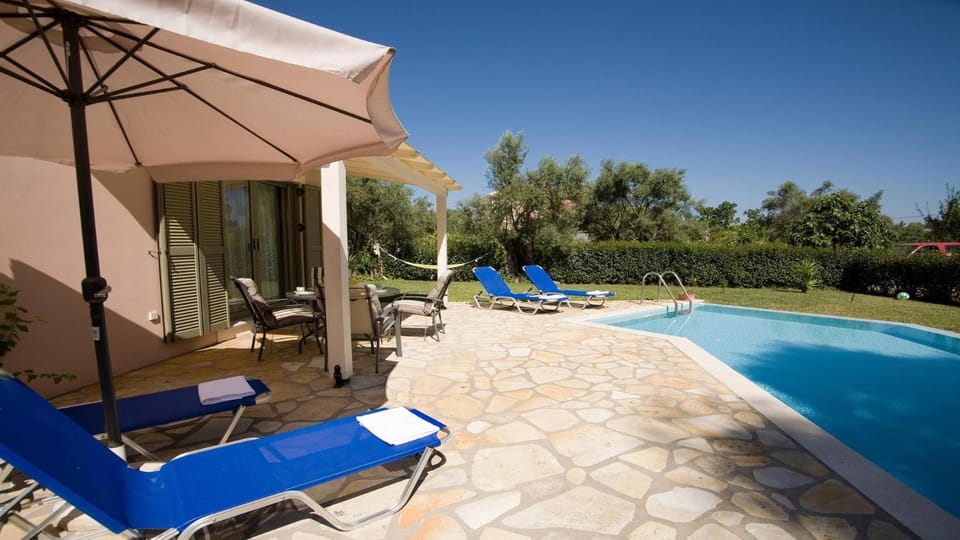 Property building, Living room, Swimming pool