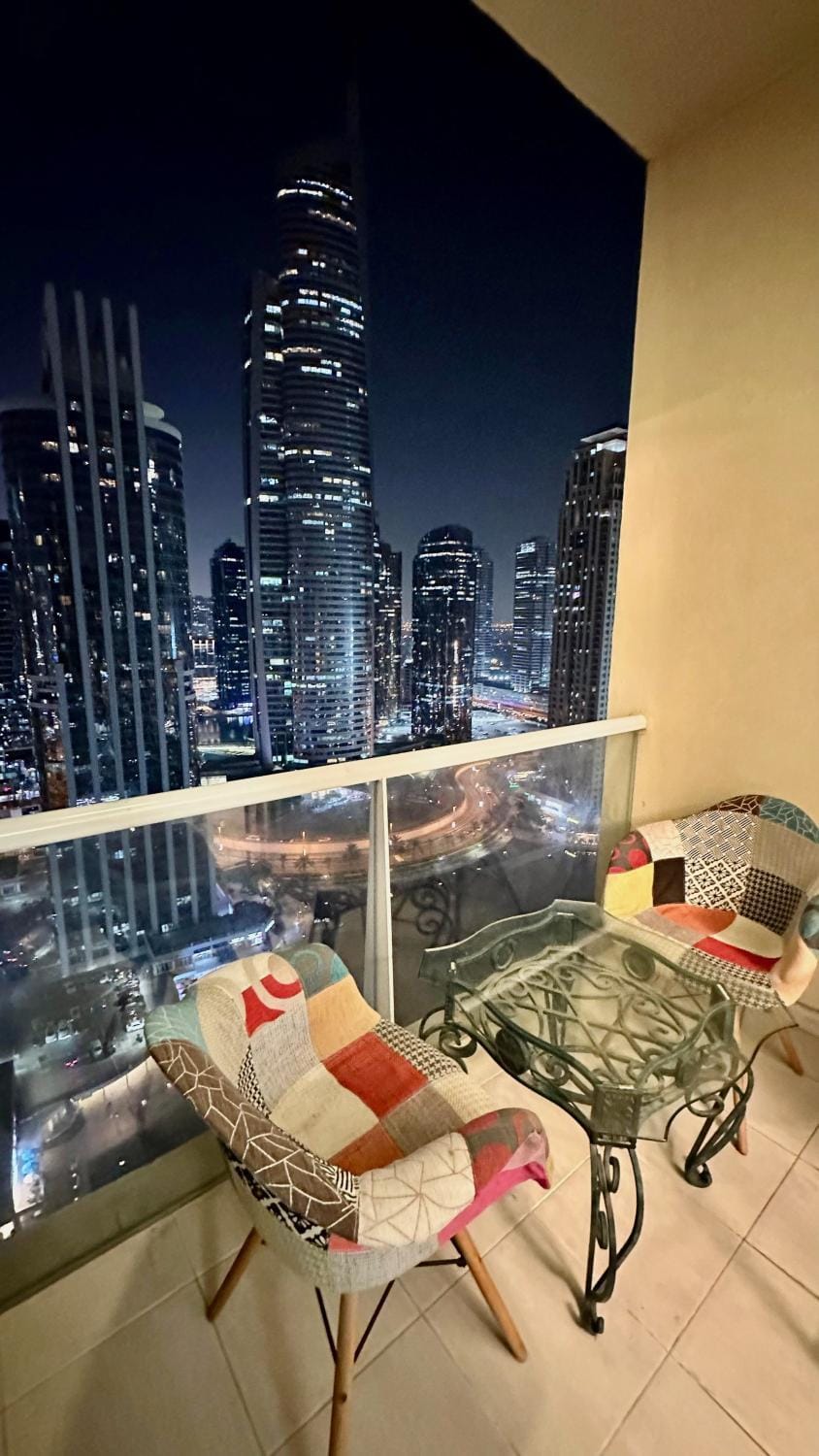 Night, View (from property/room), Balcony/Terrace