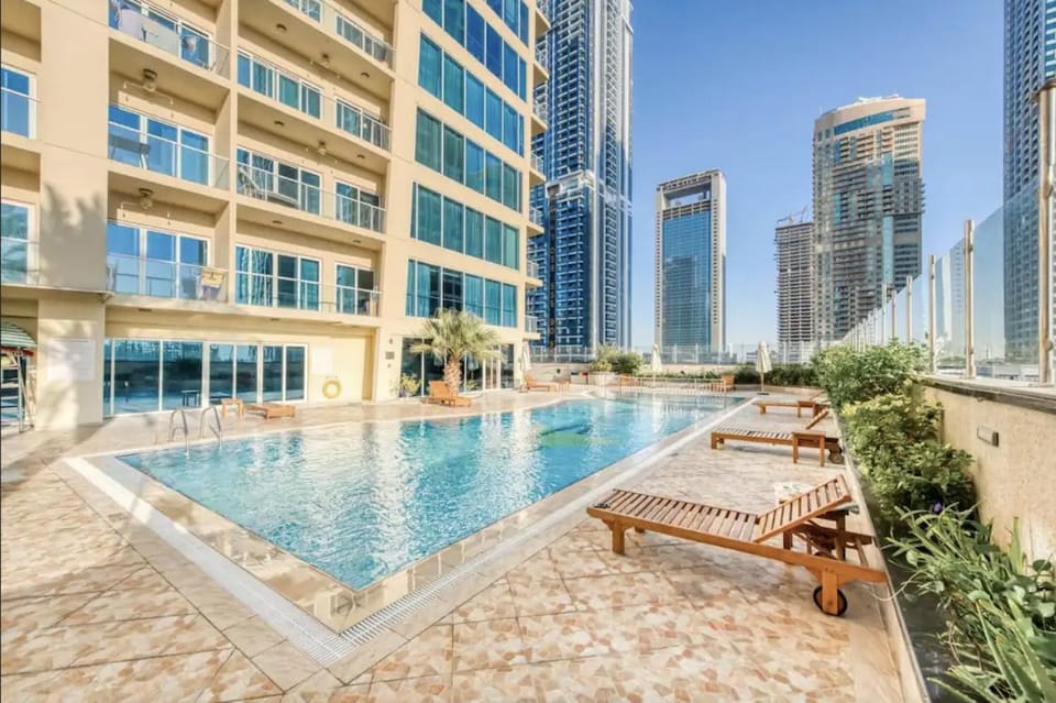 Pool view, Swimming pool, sunbed