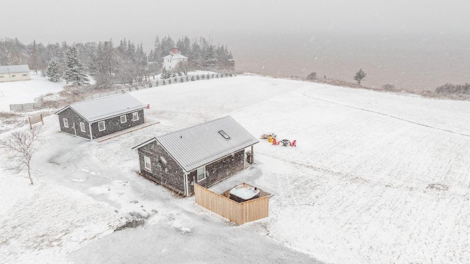 Property building, Natural landscape, Winter, Sea view