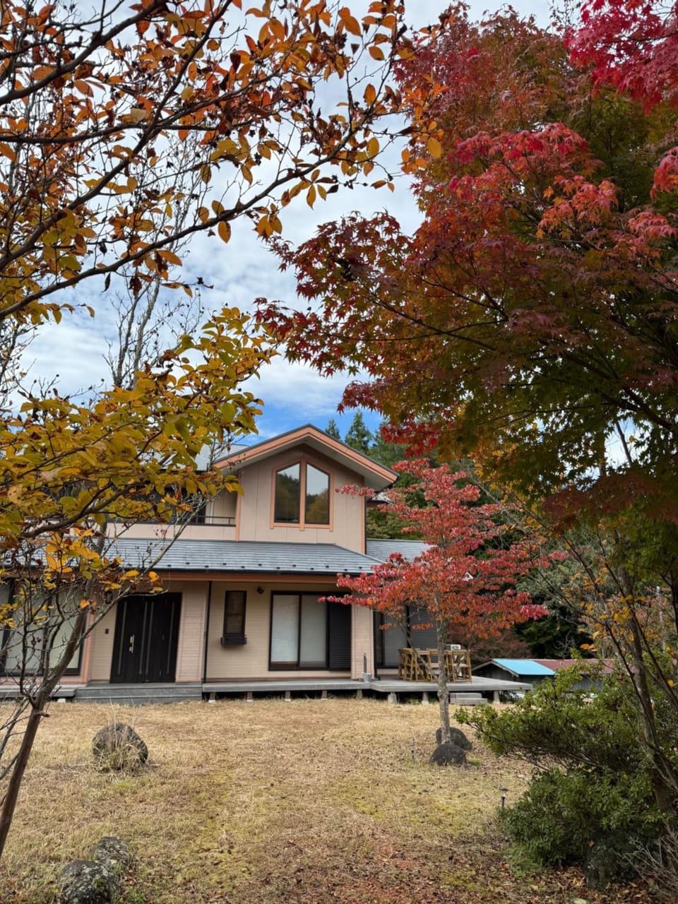 Property building, Day, Autumn, Garden view