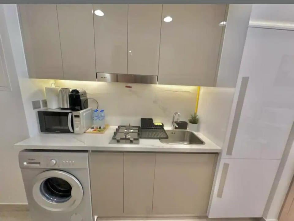 Coffee/tea facilities, Kitchen or kitchenette, toaster, washing machine