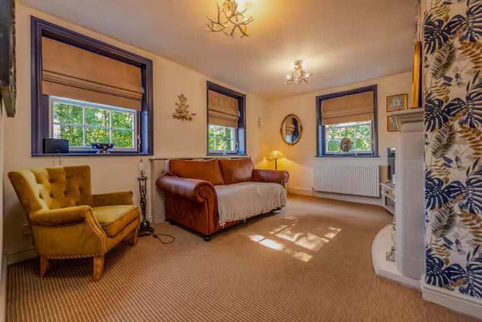 Bed, Living room, Photo of the whole room, Seating area, Bedroom