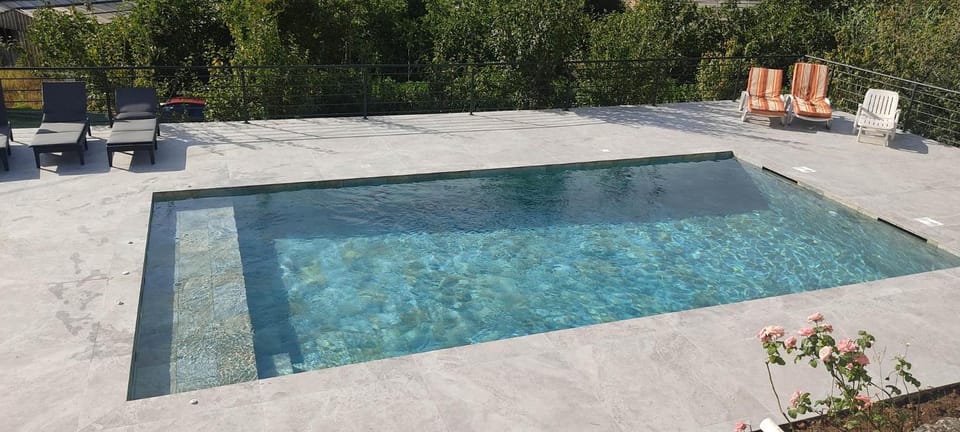 Natural landscape, Pool view, Swimming pool, sunbed