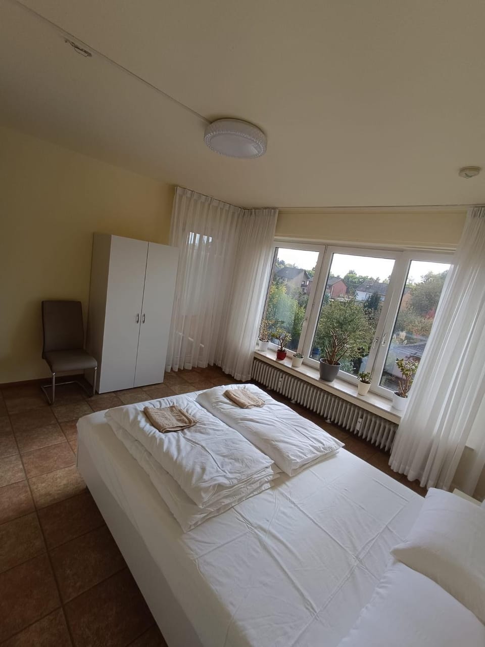 Bed, Photo of the whole room, Bedroom, towels, wardrobe