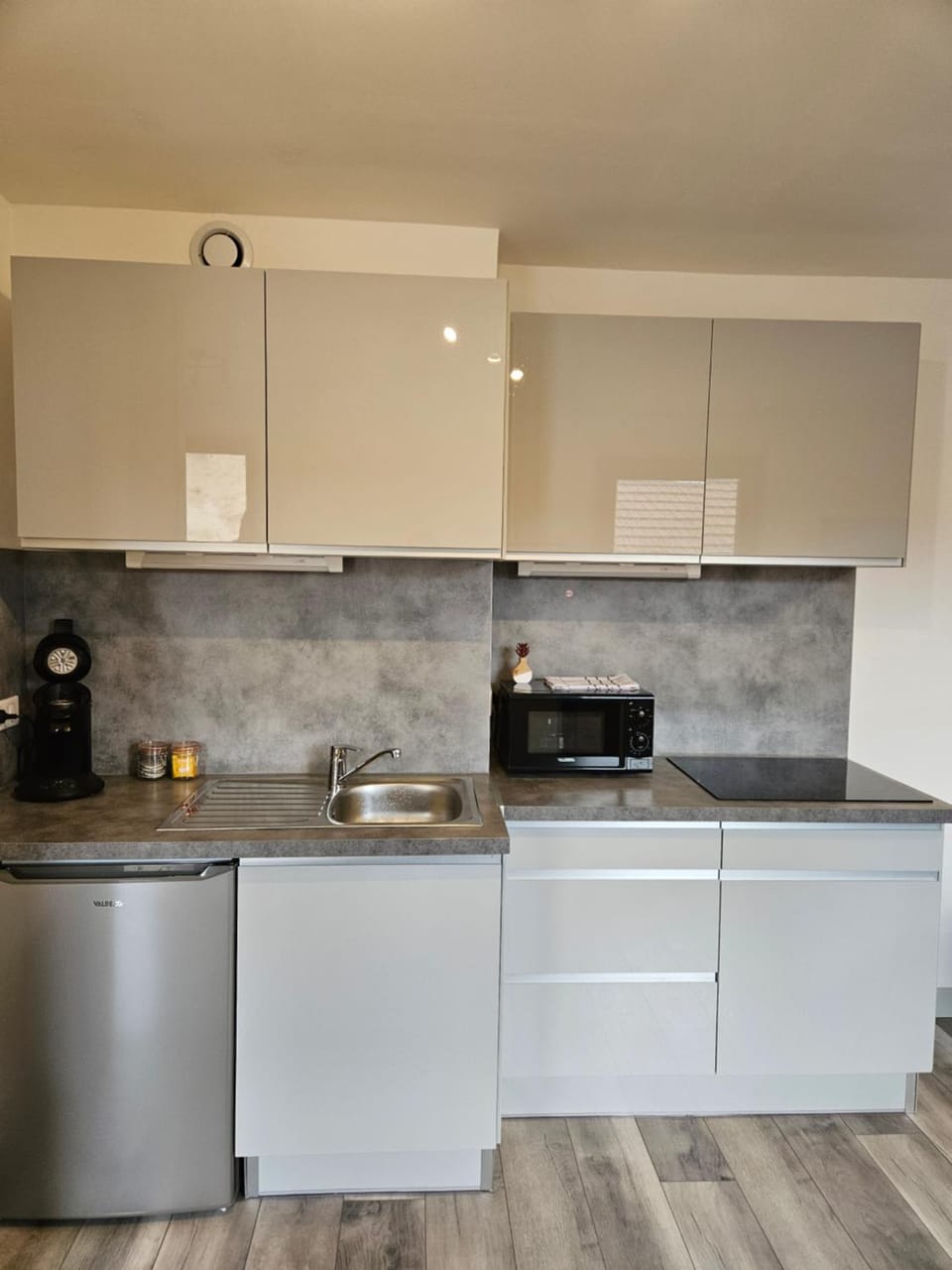 Coffee/tea facilities, Kitchen or kitchenette, stove, toaster