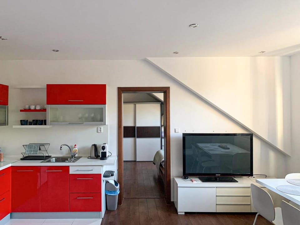 TV and multimedia, Coffee/tea facilities, Kitchen or kitchenette, Living room, oven, stove, kitchen