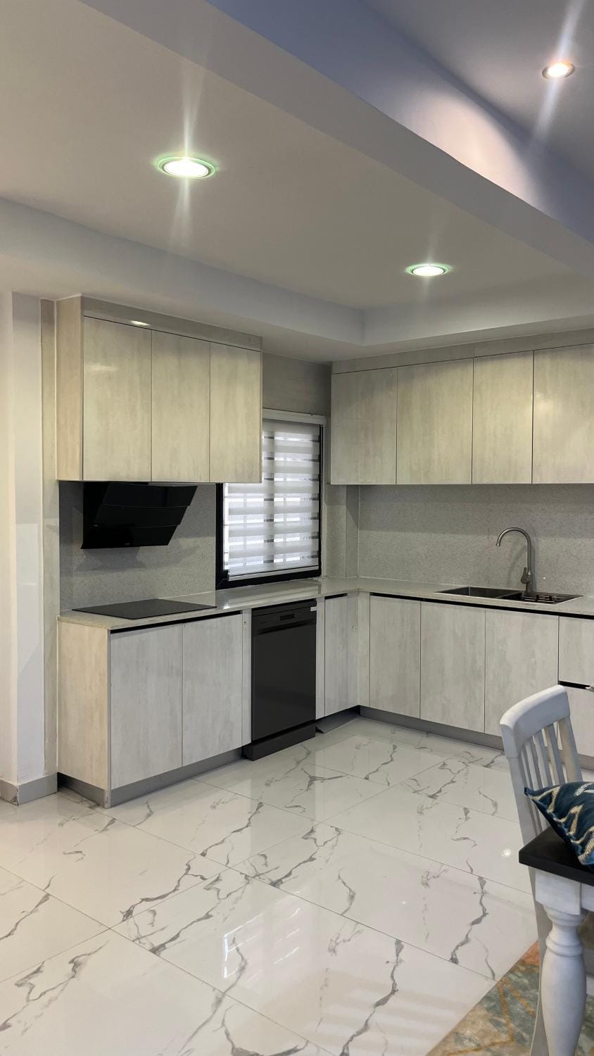 Kitchen or kitchenette, dishwasher, minibar, stove