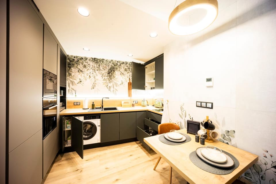 Kitchen or kitchenette, Living room, Dining area