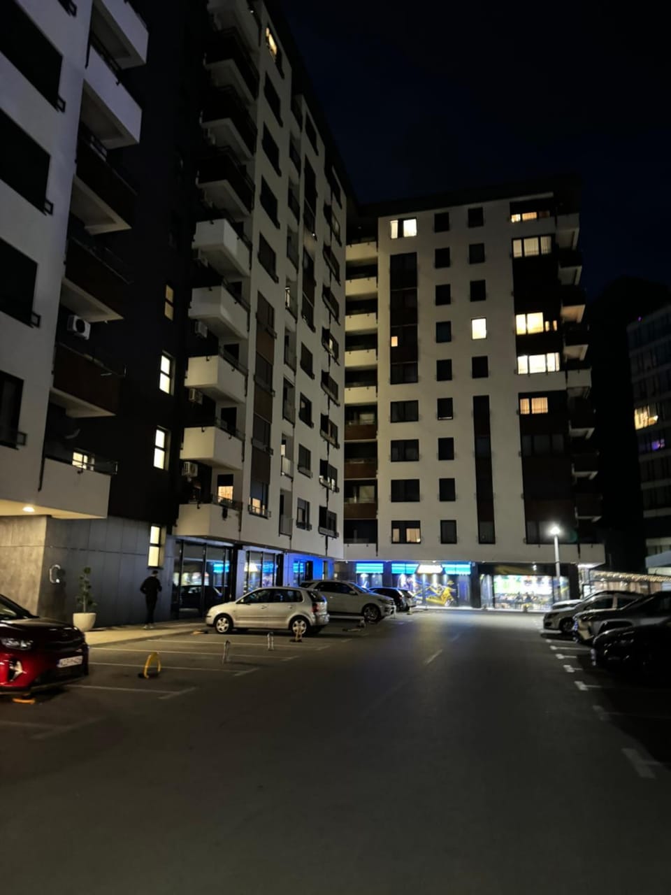 Property building, Night, Location, Parking
