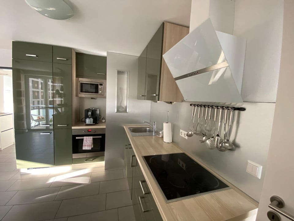 Kitchen or kitchenette, dishwasher, oven, stove