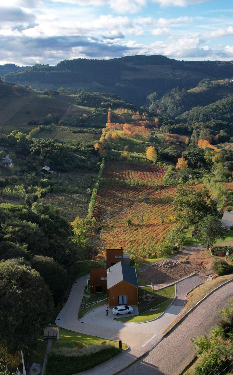 Natural landscape, Bird's eye view, Mountain view