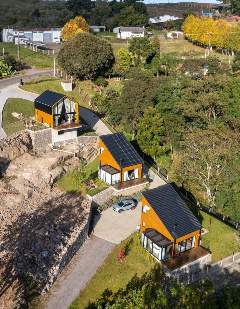 Natural landscape, Bird's eye view, Garden, Garden view