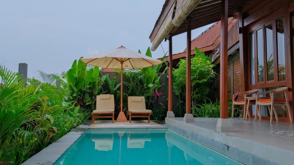 Patio, Garden view, Pool view, Swimming pool, sunbed