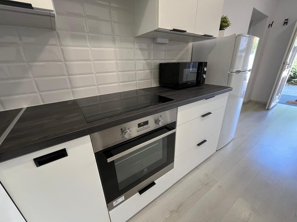 Kitchen or kitchenette, dishwasher, toaster
