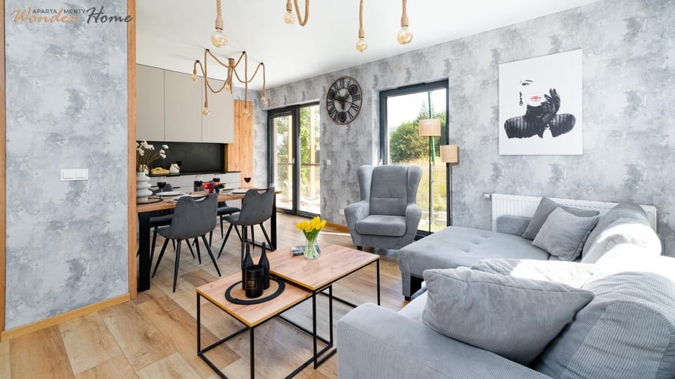 Kitchen or kitchenette, Living room, Seating area